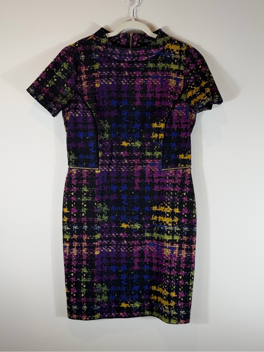 Tahari Arthur S Levine Multi-Color  Sheath Dress Size 8